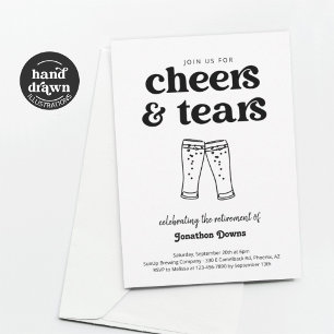 Cheers & Tears Retirement Party Invitation
