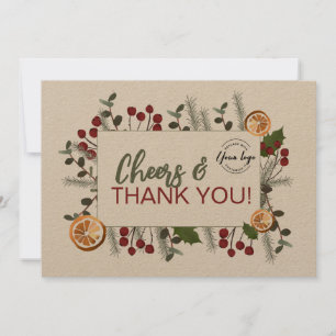 Cheers & Thank you Your logo here Corporate Holiday Card