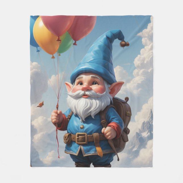 Cheers the Gnome  Fleece Blanket (Front)