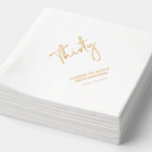 Cheers Thirty | Modern Adult 30th Birthday Party Foil Napkins<br><div class="desc">This custom foil napkin will add stylish detail to your 30th birthday celebration. This design features simple chic lettering "Thirty" with custom text. Matching invitations and birthdayt party supplies are available in my shop BaraBomDesign.</div>
