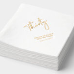 Cheers Thirty | Modern Adult 30th Birthday Party Foil Napkins<br><div class="desc">This custom foil napkin will add stylish detail to your 30th birthday celebration. This design features simple chic lettering "Thirty" with custom text. Matching invitations and birthdayt party supplies are available in my shop BaraBomDesign.</div>