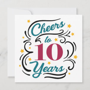 Cheers to 10 Years Card