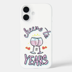Cheers to 11 years wedding anniversary champagne  iPhone 16 case