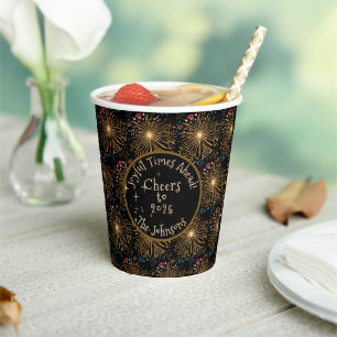 Cheers to 2025 New Year Kaleidoscope Paper Cups