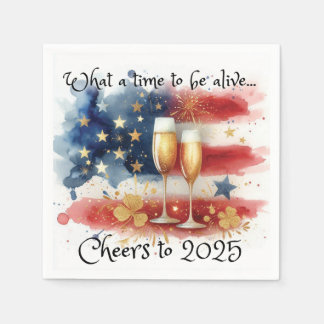Cheers to 2025 Patriotic Napkin