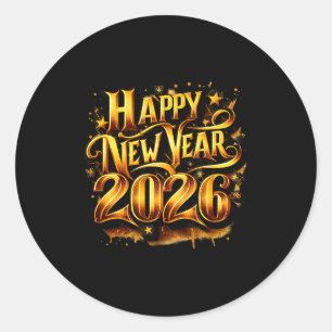 Cheers To 2026 Happy New Year Party Classic Round Sticker