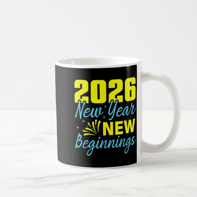 Cheers To 2026 Happy New Year Party New Beginning  Coffee Mug (Right)