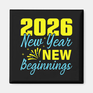 Cheers To 2026 Happy New Year Party New Beginning  Magnet