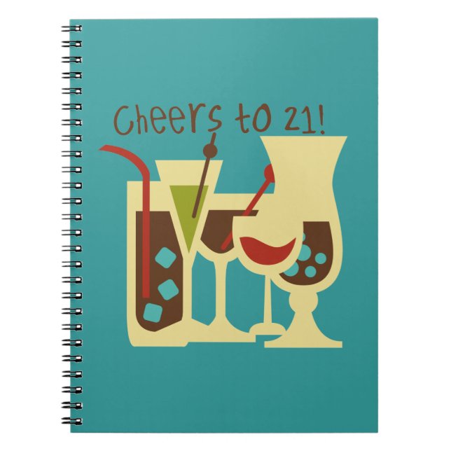 Cheers to 21 Birthday Notebook (Front)