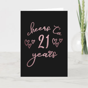 Cheers to 21 years 21st birthday Card