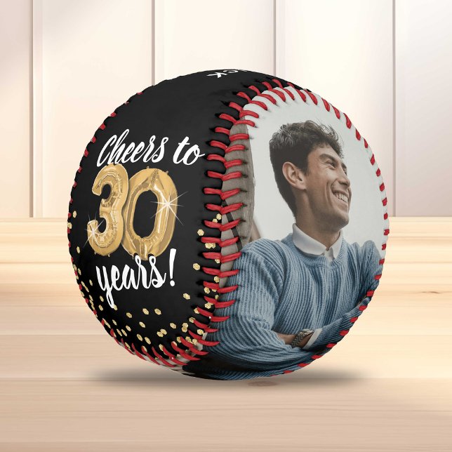 Cheers to 30 Years - 30th birthday Photo Baseball (Creator Uploaded)