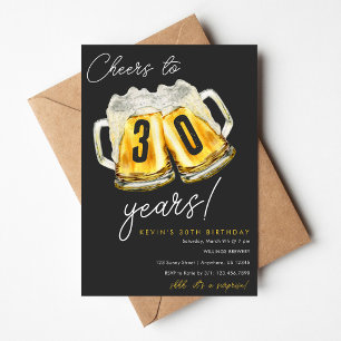 Cheers to 30 Years Birthday Invitation