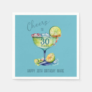Cheers to 30 Years Milestone Birthday Napkin