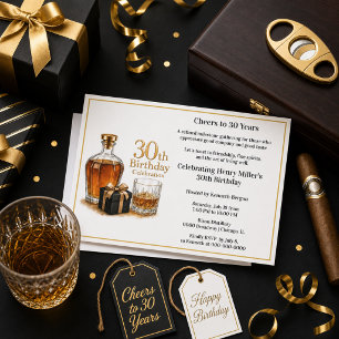 Cheers To 30th Birthday Celebration Party Invitation