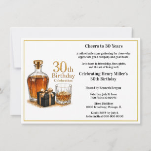 Cheers To 30th Birthday Celebration Party Invitation