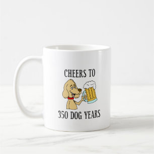 Cheers To 350 Dog Years 50th Birthday Coffee Mug