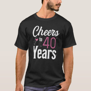 Cheers To 40 Years 40th Birthday Born In 1982 T-Shirt