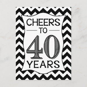 Cheers to 40 Years Postcard