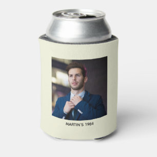 Cheers to 40th Birthday Elegant Funny Beige Can Cooler