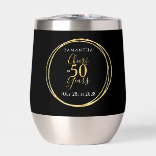 Cheers to 50 Years 50th Birthday Black Gold Party