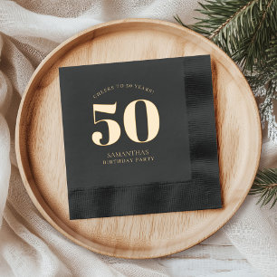 Cheers to 50 Years 50th Birthday Party Foil Napkins