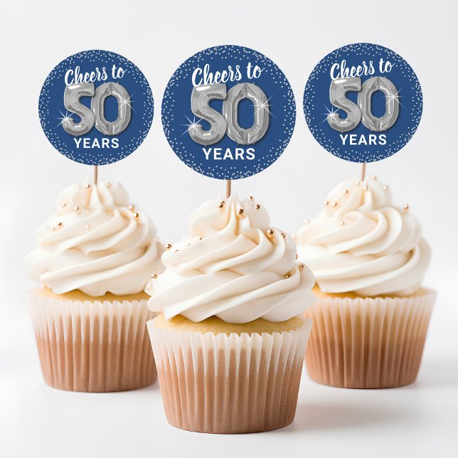 Cheers to 50 Years Adult Birthday Classic Round Sticker (Creator Uploaded)