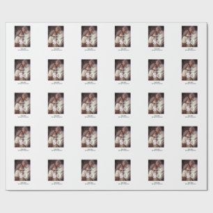 cheers to 50 years anniversary add name photo date wrapping paper