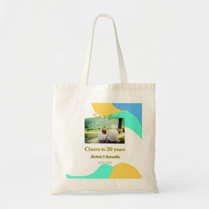 cheers to 50 years anniversary love is Sweet retro Tote Bag