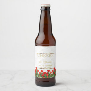 Cheers to 50 Years - Any Birthday Beer Bottle Label