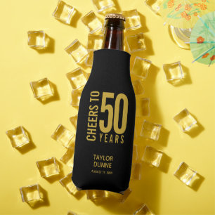 Cheers to 50 Years Birthday Bottle Cooler