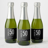 Cheers to 50 Years Black and Silver