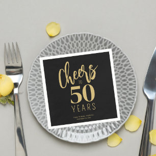 Cheers to 50 years custom birthday party napkin