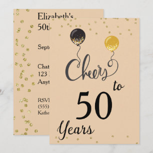 Cheers to 50 Years Invitation