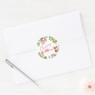 Cheers to 50 Years Milestone Birthday  Classic Round Sticker