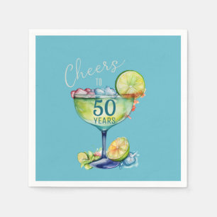 Cheers to 50 Years Milestone Birthday Napkin