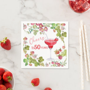 Cheers to 50 Years Milestone Birthday Napkin