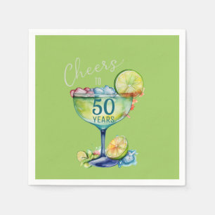 Cheers to 50 Years Milestone Birthday Napkin