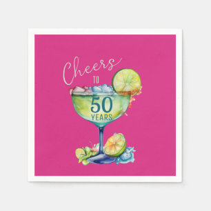 Cheers to 50 Years Milestone Birthday  Napkin