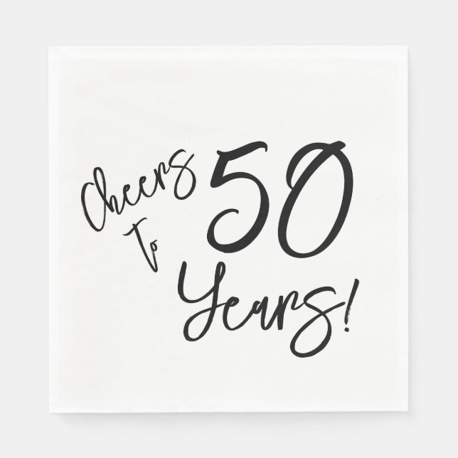 Cheers to 50 Years  Napkin (Front)