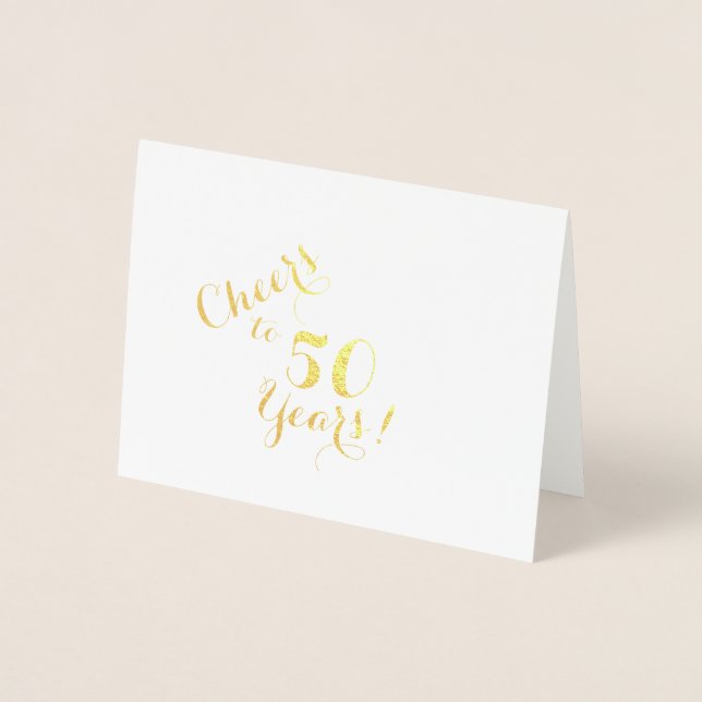 Cheers to 50 Years Note Card (Front)