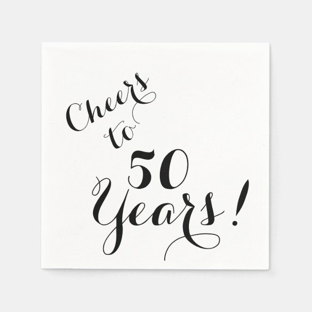 Cheers to 50 Years Paper Napkins (Front)
