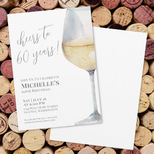 Cheers To 60 Years 60th Birthday Party Invitation