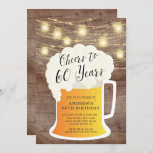Cheers to 60 Years Birthday Invitation