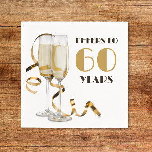 Cheers to 60 Years Milestone Birthday  Napkin