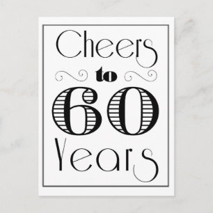 Cheers to 60 Years Postcard