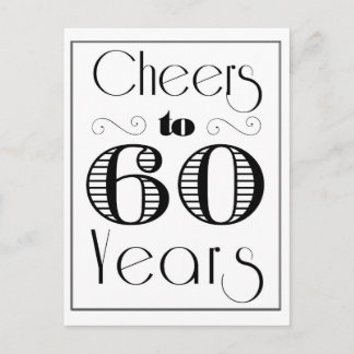 Cheers to 60 Years Postcard