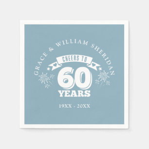 Cheers To 60th Wedding Anniversary Napkin