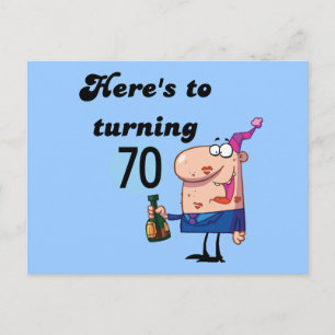Cheers to 70 Birthday Tshirts and Gifts Postcard