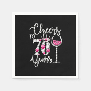 Cheers To 70 Year Old Gift 70th Birthday Queen Dri Napkin