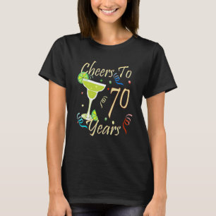 Cheers To 70 Years 70th Birthday Party Drinking T-Shirt